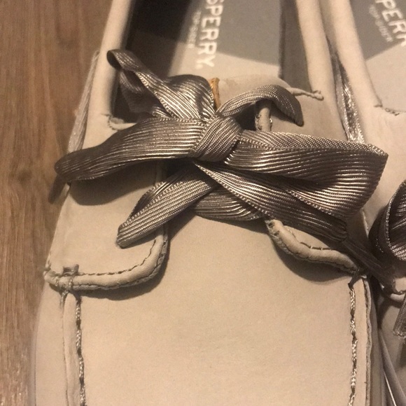 Sperry Sailor Boat Shoes, Leather Grey 9 - Picture 3 of 5